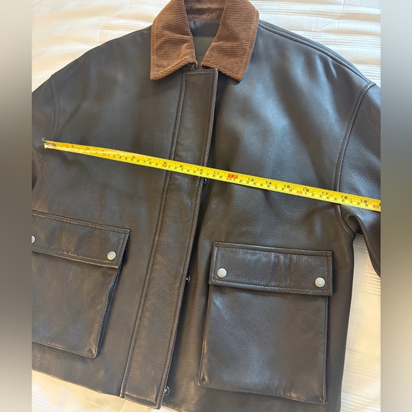 Massimo Dutti Black and Brown Bomber Jacket - Picture 13 of 14